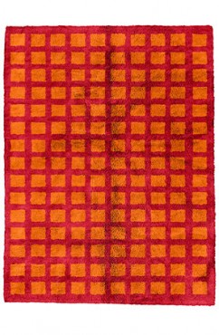 Orange Intersected Rug 2416