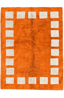 Orange Poly Block Rug 2206