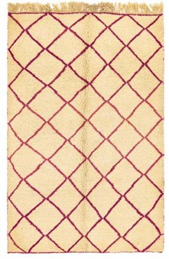 Pink and White Diamond Rug 3066