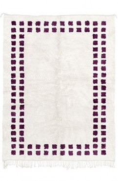 Purple Mini Checkered Rug 2125