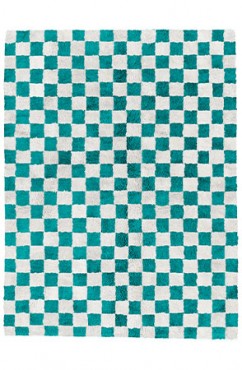 Turquoise Crosshatch Rug 2465