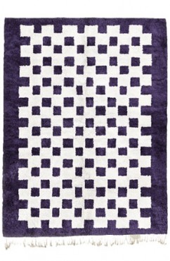 Velvet Chessboard Rug 2099