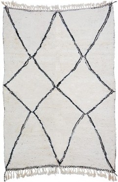 White Lozenges Rug 1004