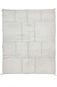 White Textured Rug 2687