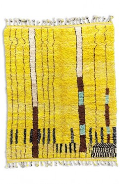 Yellow Abstract Area Rug 2740
