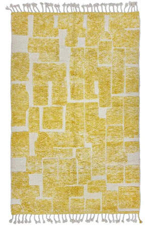 Yellow Textured Area Rug
